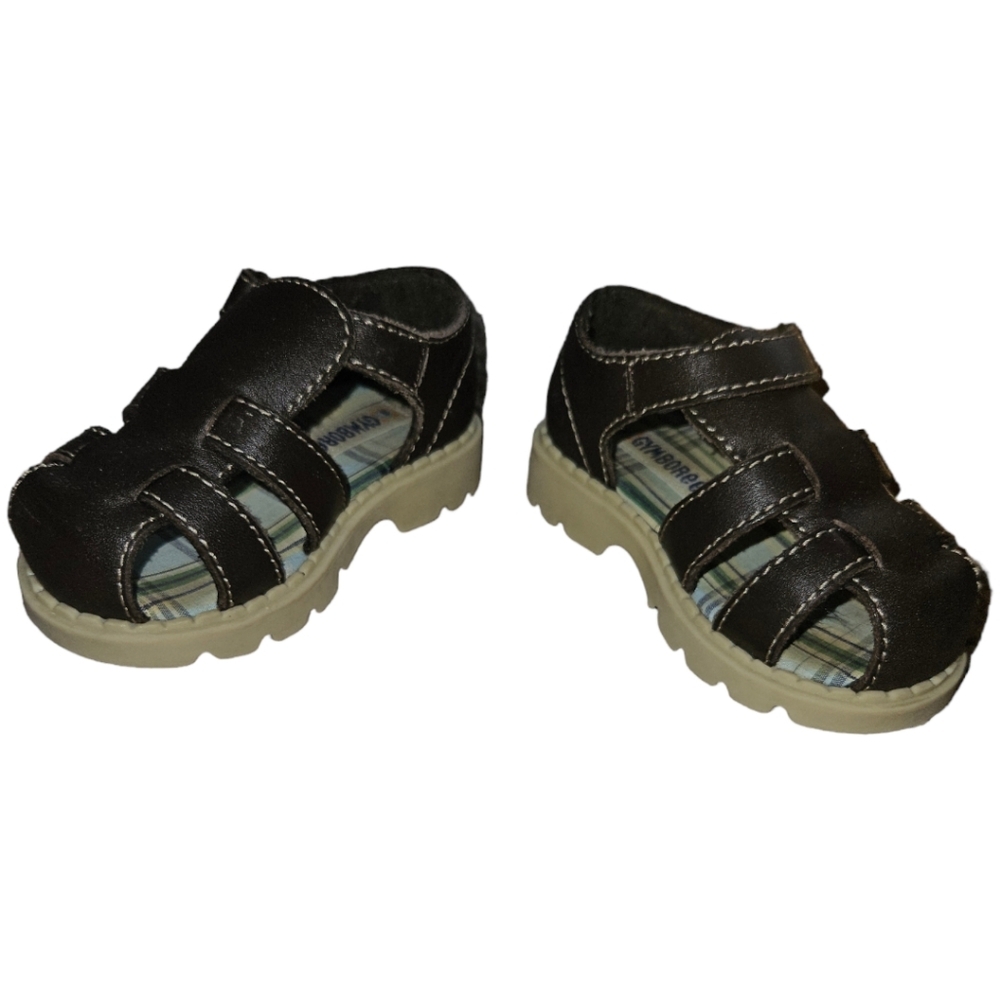 Y2K Gymboree Genuine Leather Crib Shoes W/Box